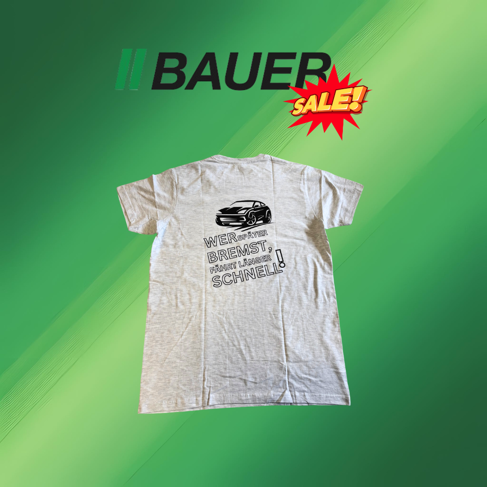 Wer später bremst, fährt länger schnell! - Hellgrau - Unisex