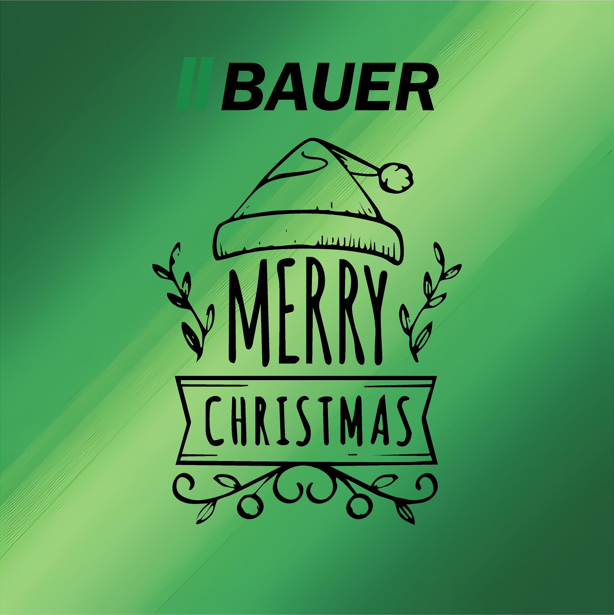 Fenstersticker - Mütze Merry Christmas - weiß - 25 x 32 cm